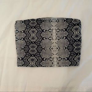 Snake print tube top